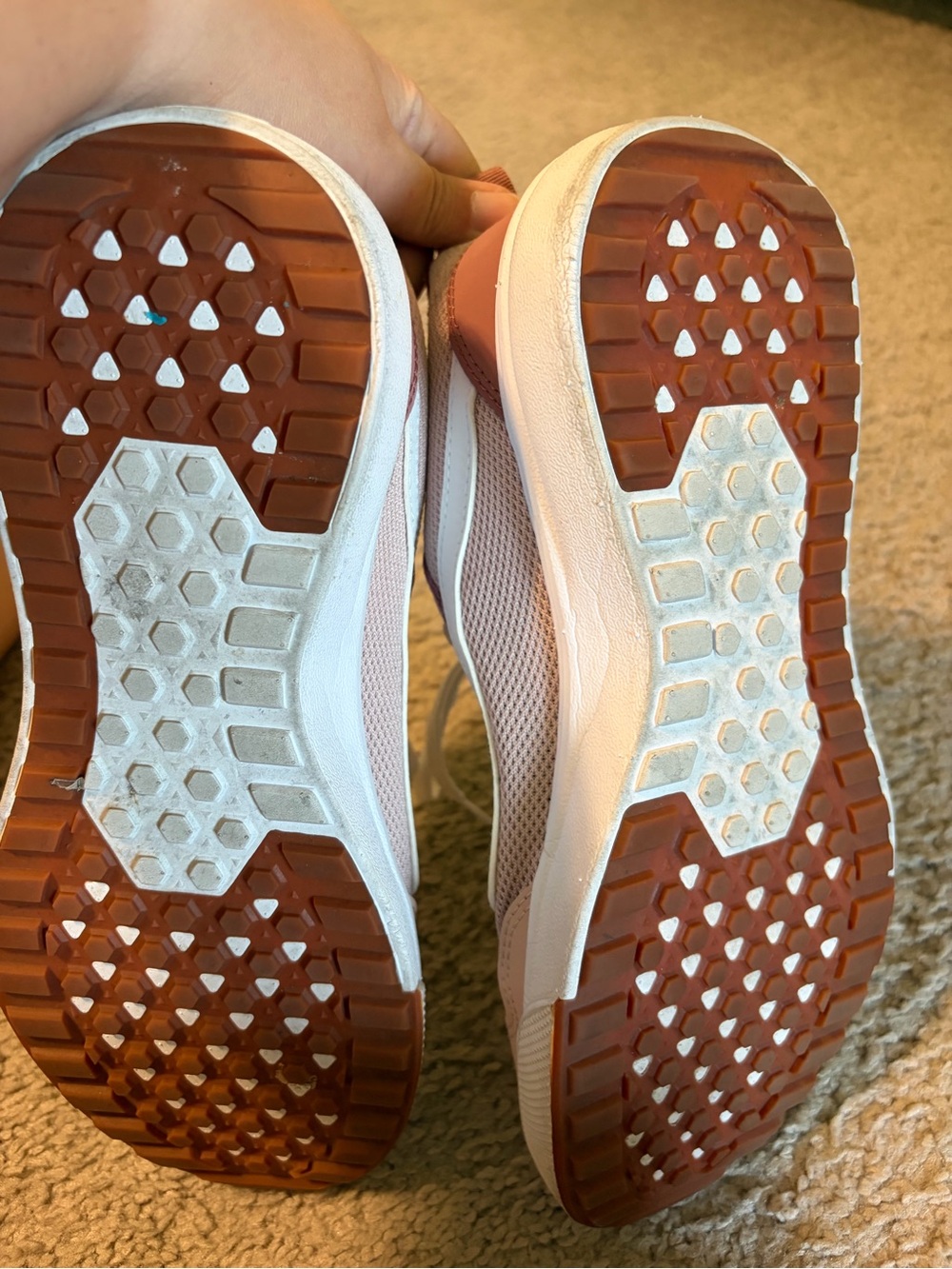 Vans Women’s Pink and White Low-Top Sneakers - Picture 10 of 10